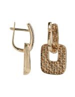 Серьги из золота 585 пробы c бриллиантами
