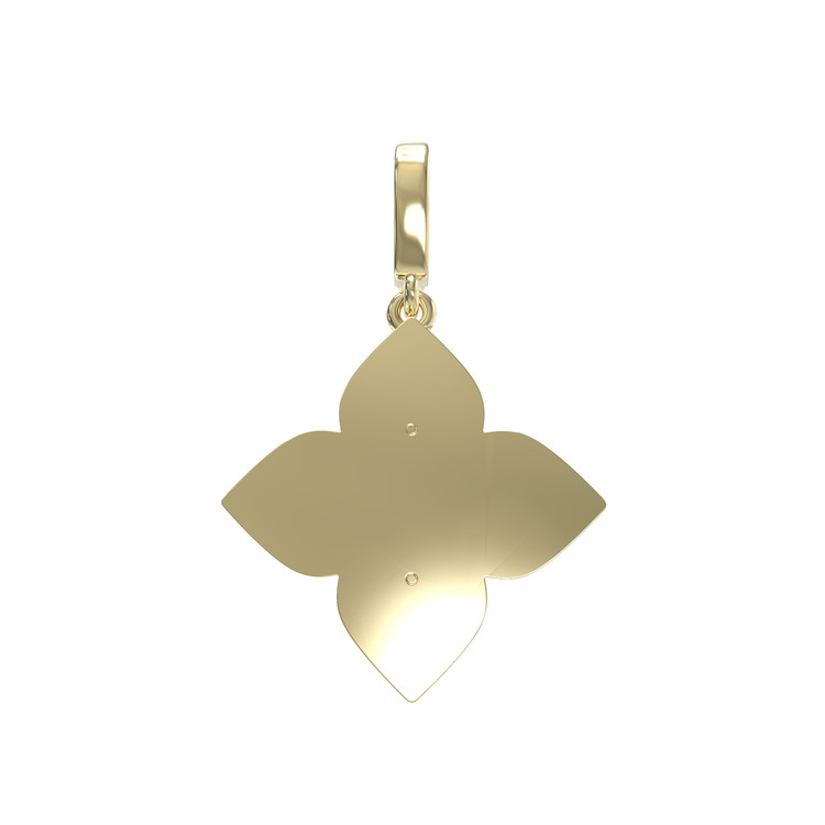 Подвеска из лимонного золота c бриллиантами и перламутром