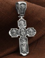 Крест из белого золота 585 пробы