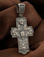 Крест из белого золота 585 пробы