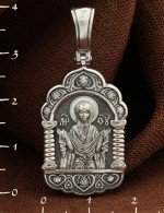 Образок из белого золота 585 пробы c бриллиантами