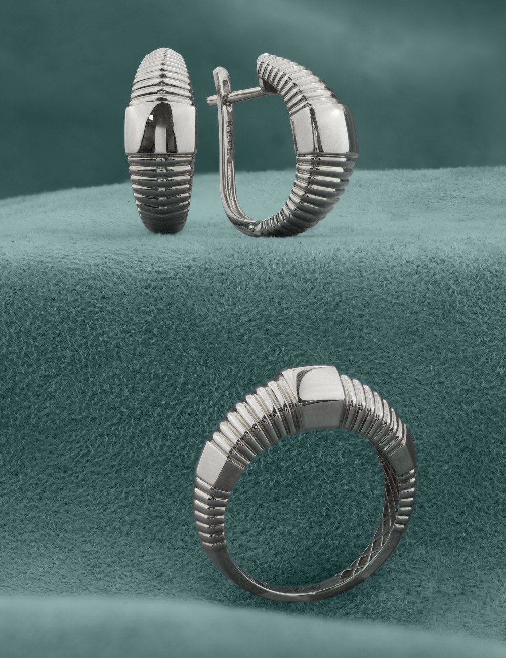 Серьги из белого золота 585 пробы