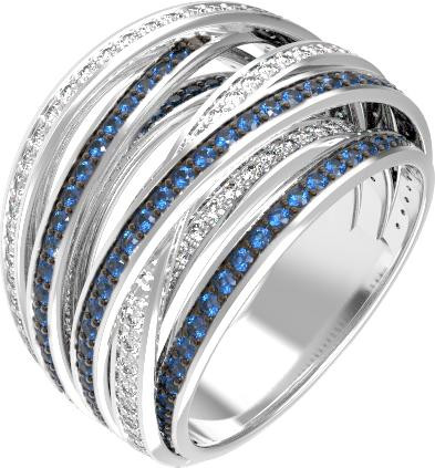 Кольцо из белого золота c фианитом