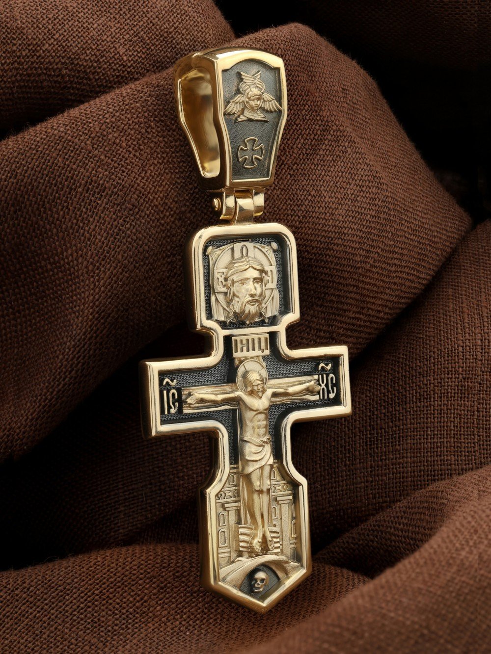 Крест из лимонного золота