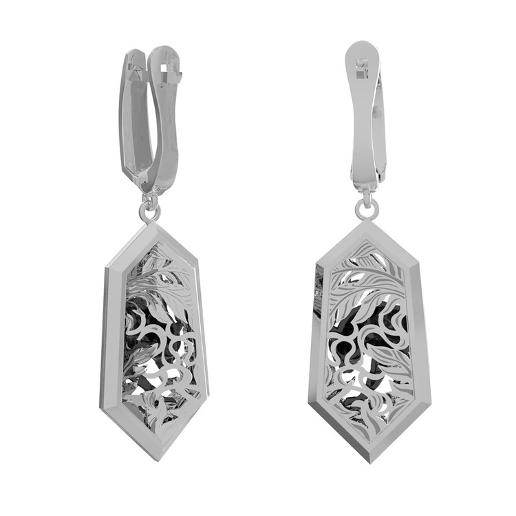 Серьги из белого золота