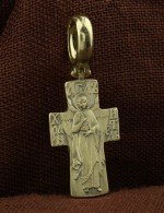 Крест из зелёного золота 585 пробы