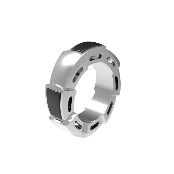 Подвеска из белого золота c ониксом