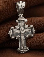 Крест из белого золота 585 пробы