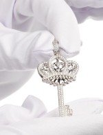 Подвеска из белого золота 585 пробы c бриллиантами
