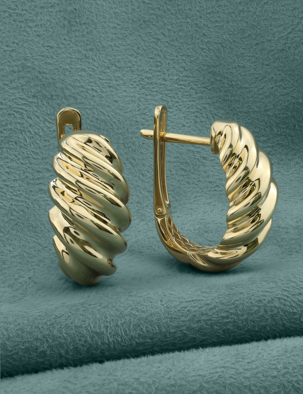 Серьги из лимонного золота 585 пробы