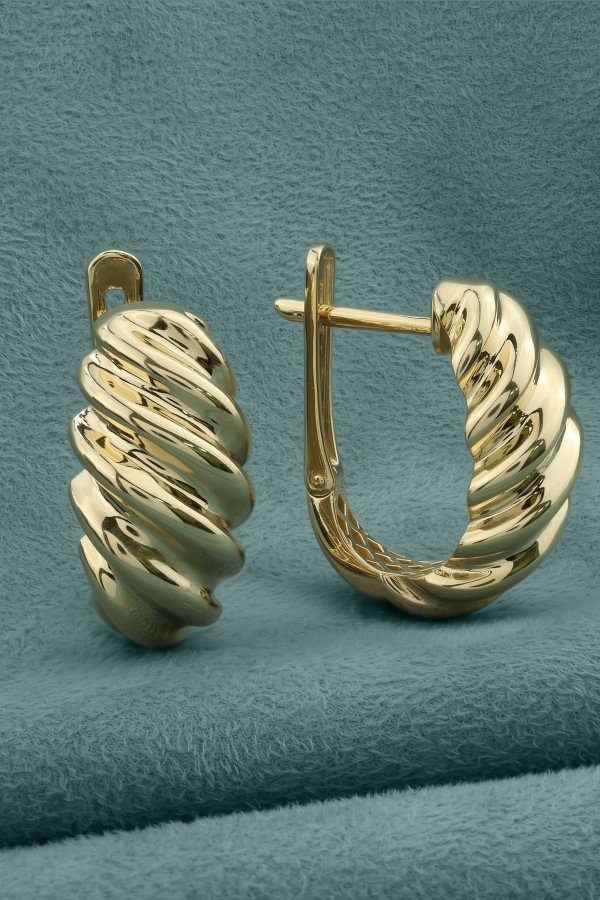 Серьги из лимонного золота 585 пробы