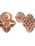 Серьги из золота 585 пробы c бриллиантами