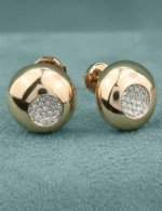 Серьги из золота 585 пробы c бриллиантами