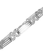 Браслет из белого золота 585 пробы c бриллиантами