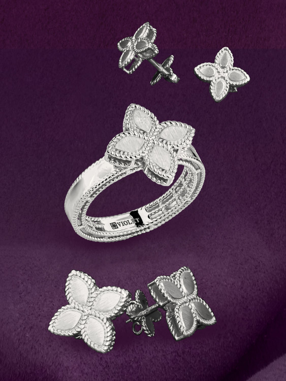 Кольцо из белого золота