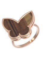 Кольцо из золота 585 пробы c тигровым глазом