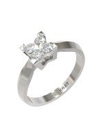 Кольцо из белого золота 585 пробы c бриллиантами