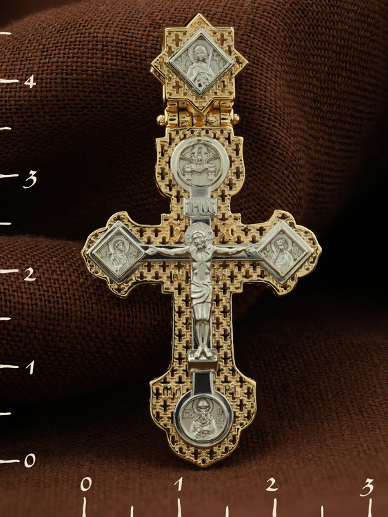 Крест из лимонного золота