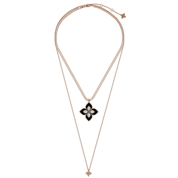 Колье из золота c бриллиантами и ониксом