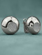 Серьги из белого золота 585 пробы c бриллиантами