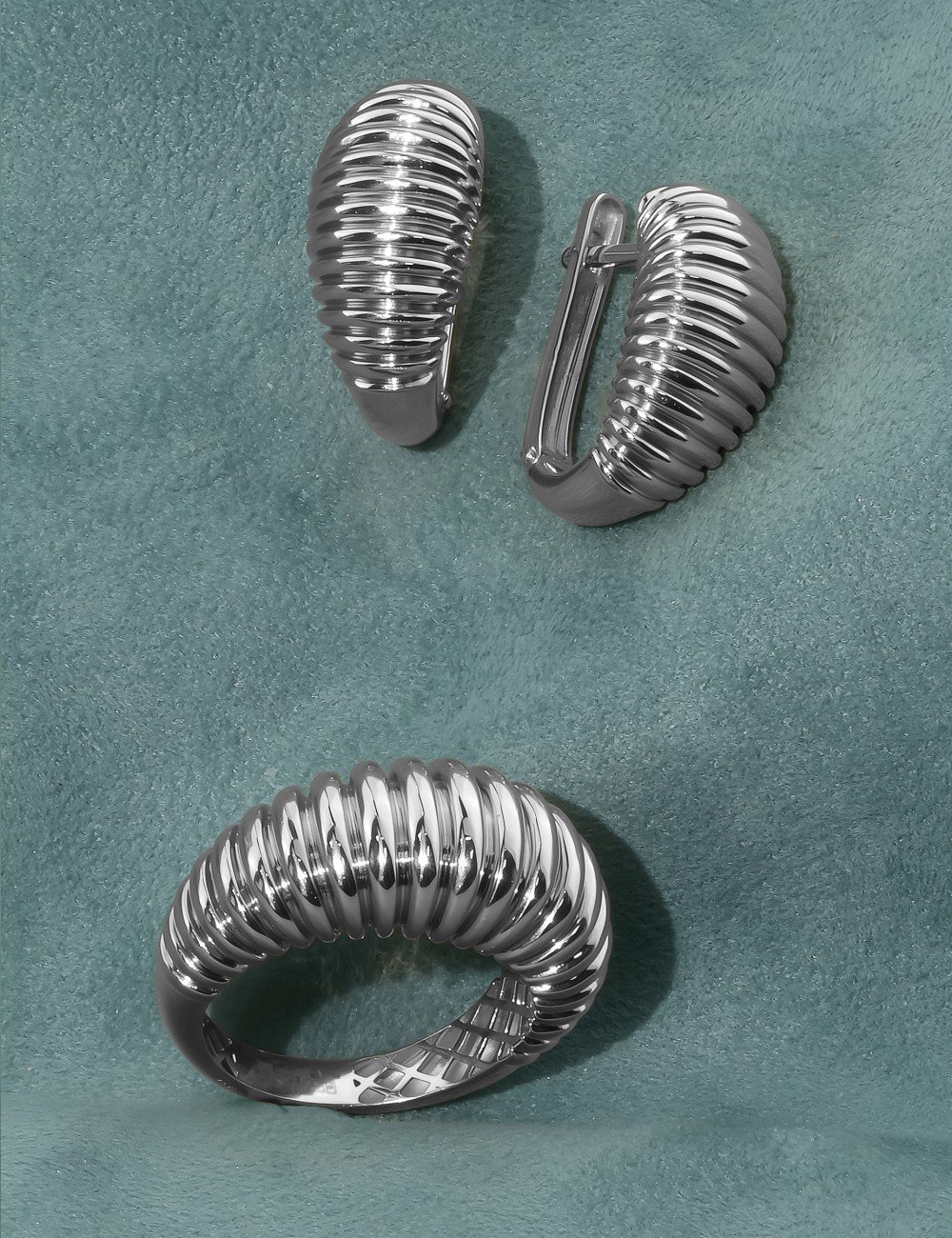 Серьги из белого золота 585 пробы