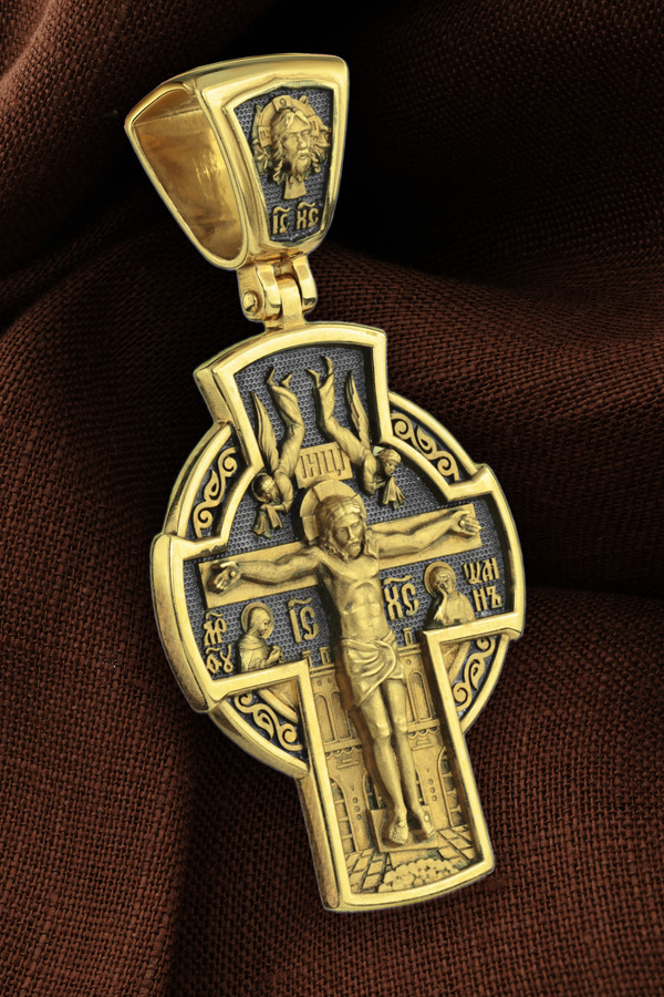 Крест из лимонного золота