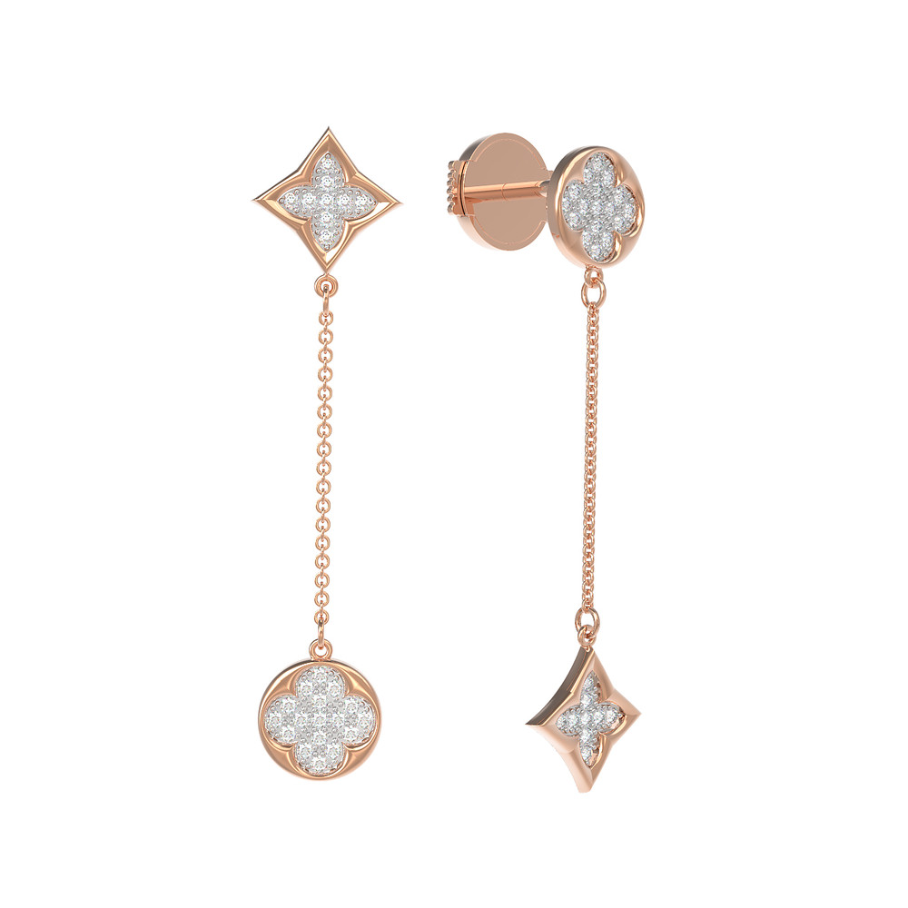 Серьги из золота c бриллиантами