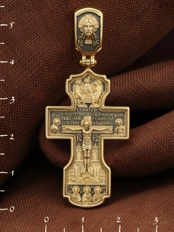 Крест из лимонного золота