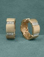 Серьги из золота 585 пробы c бриллиантами