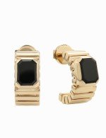 Серьги из золота 585 пробы c ониксом