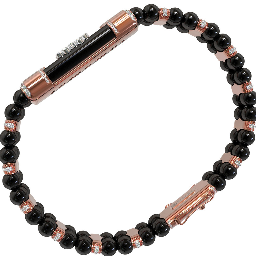 Браслет из золота c бриллиантами и ониксом