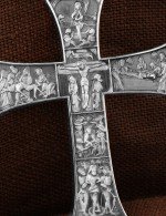 Крест из белого золота 585 пробы