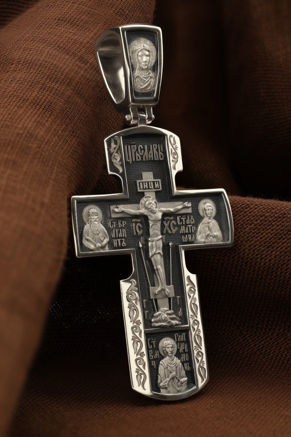 Крест из белого золота