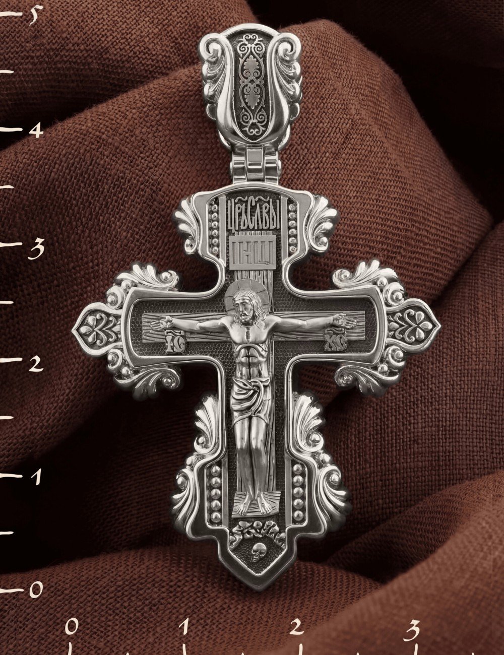 Крест из белого золота 585 пробы