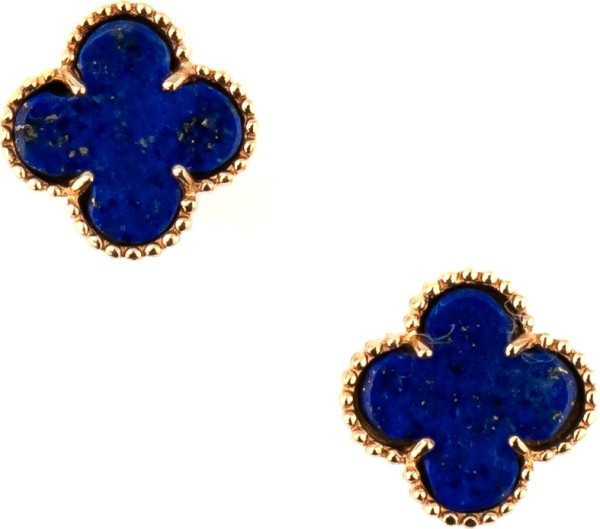 Серьги из золота 585 пробы c лазуритом