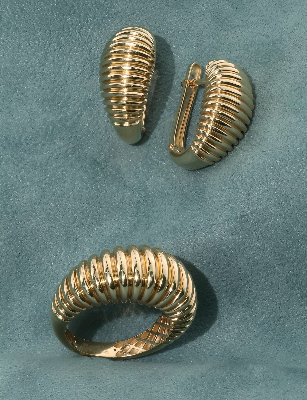 Серьги из лимонного золота 585 пробы