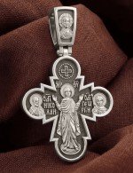 Крест из белого золота 585 пробы