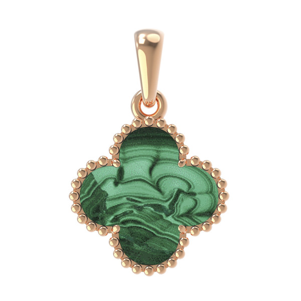 Подвеска из золота c малахитом