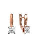 Серьги из золота 585 пробы c бриллиантами