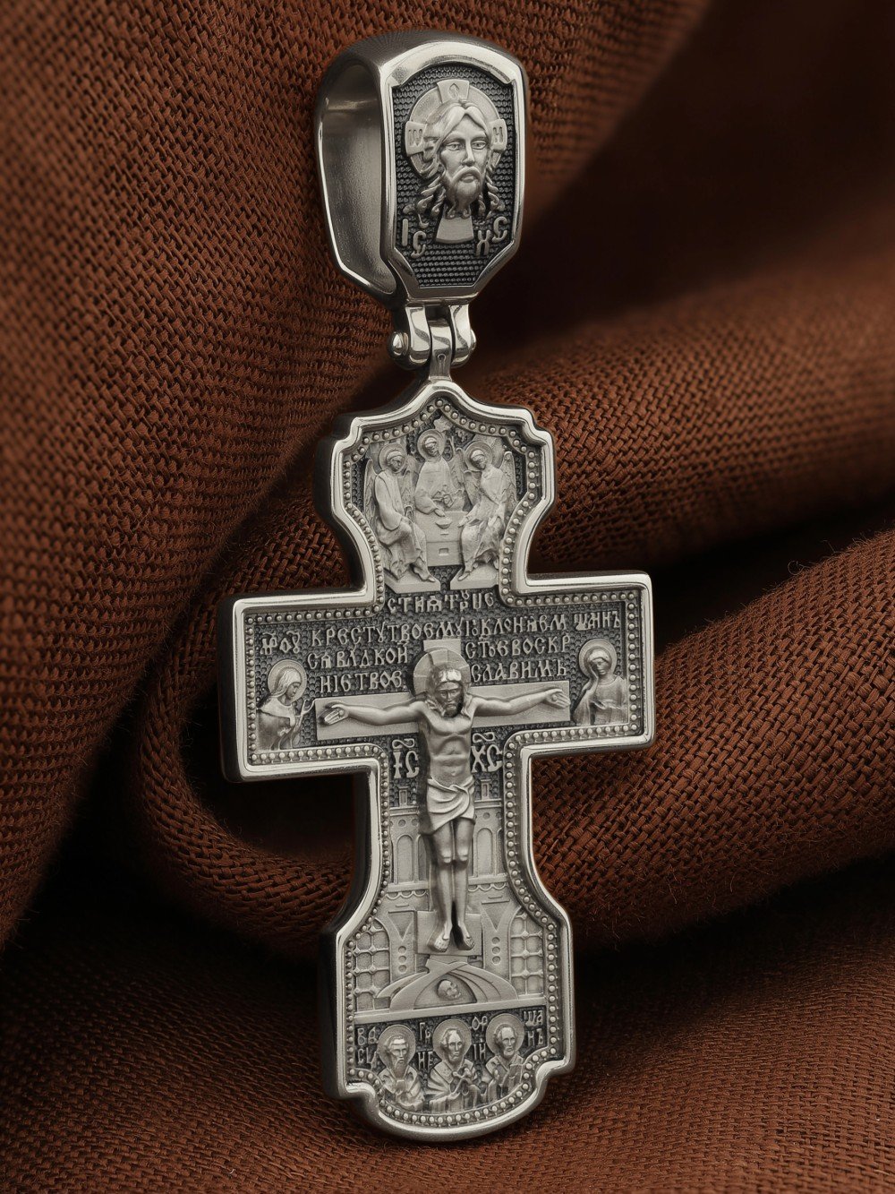 Крест из белого золота