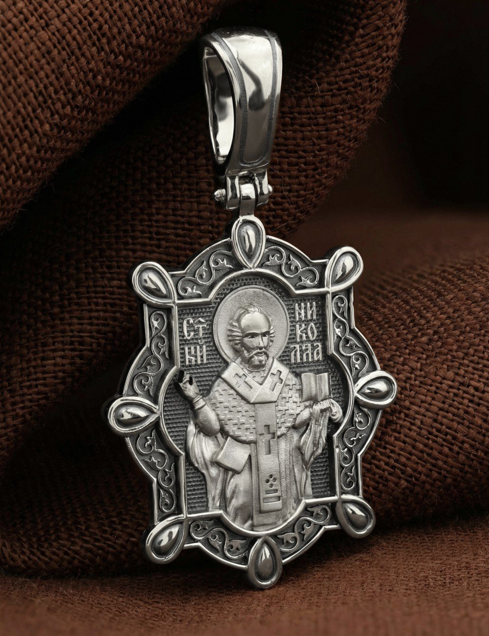 Образок из белого золота 585 пробы