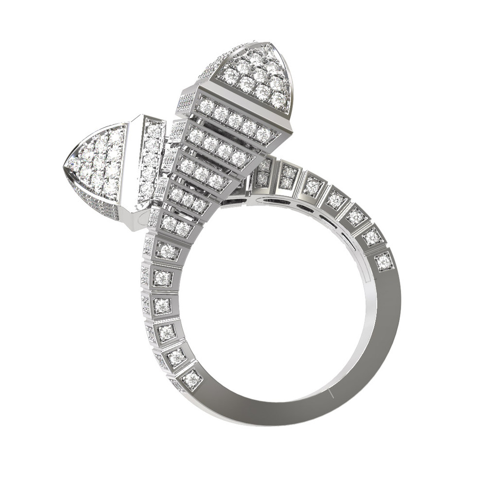 Кольцо из белого золота c бриллиантами