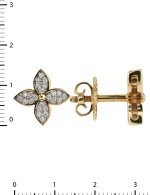 Серьги из золота 585 пробы c бриллиантами