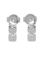 Серьги из белого золота 585 пробы c бриллиантами