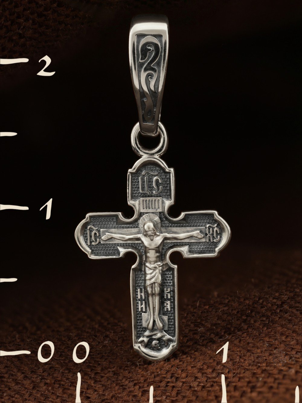 Крест из белого золота