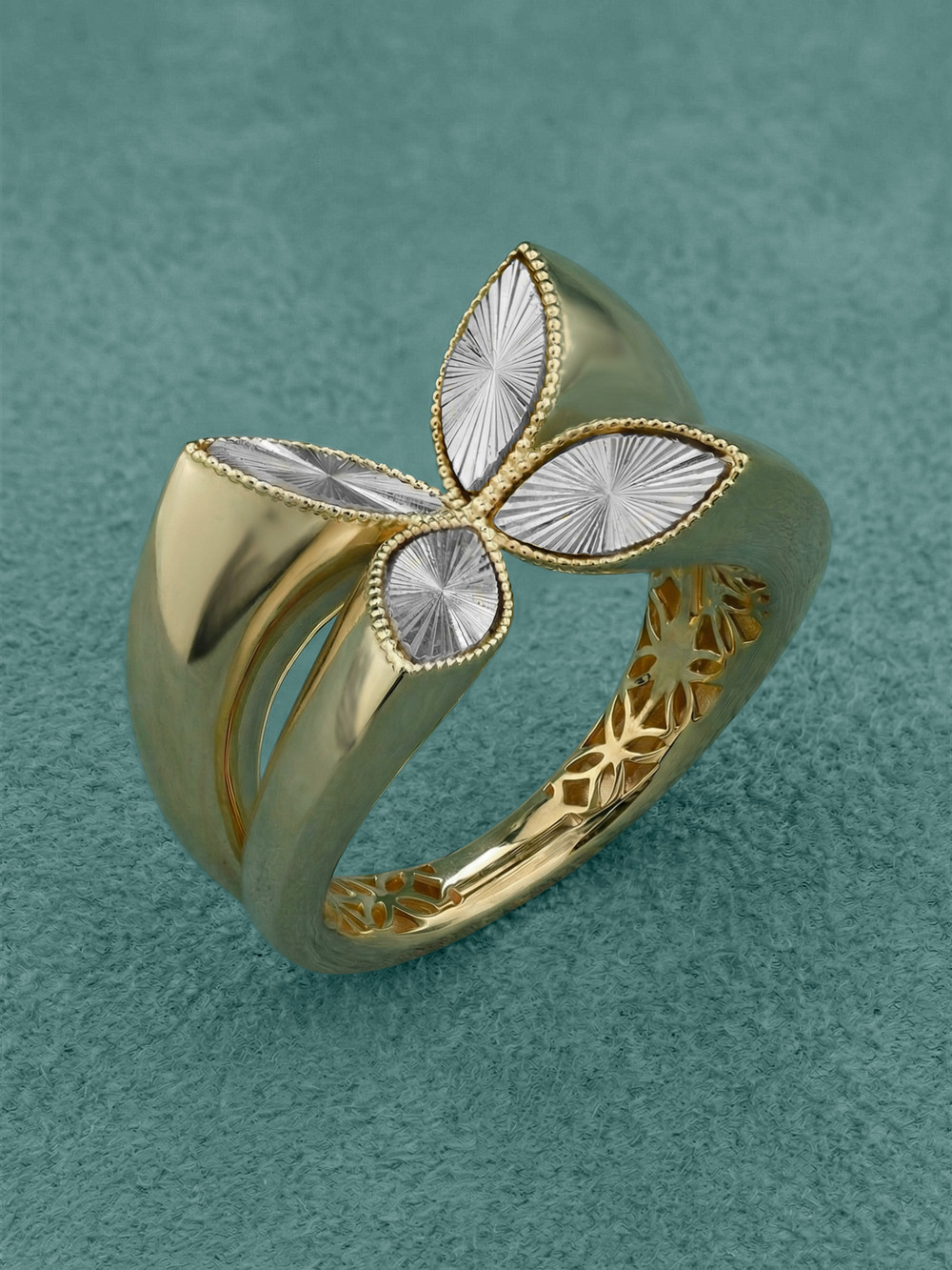 Кольцо из лимонного золота