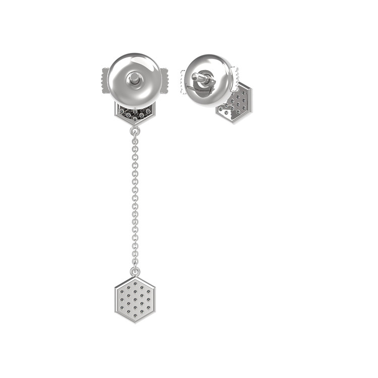 Серьги из белого золота c бриллиантами