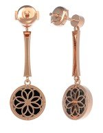 Серьги из золота 585 пробы c фианитом и ониксом