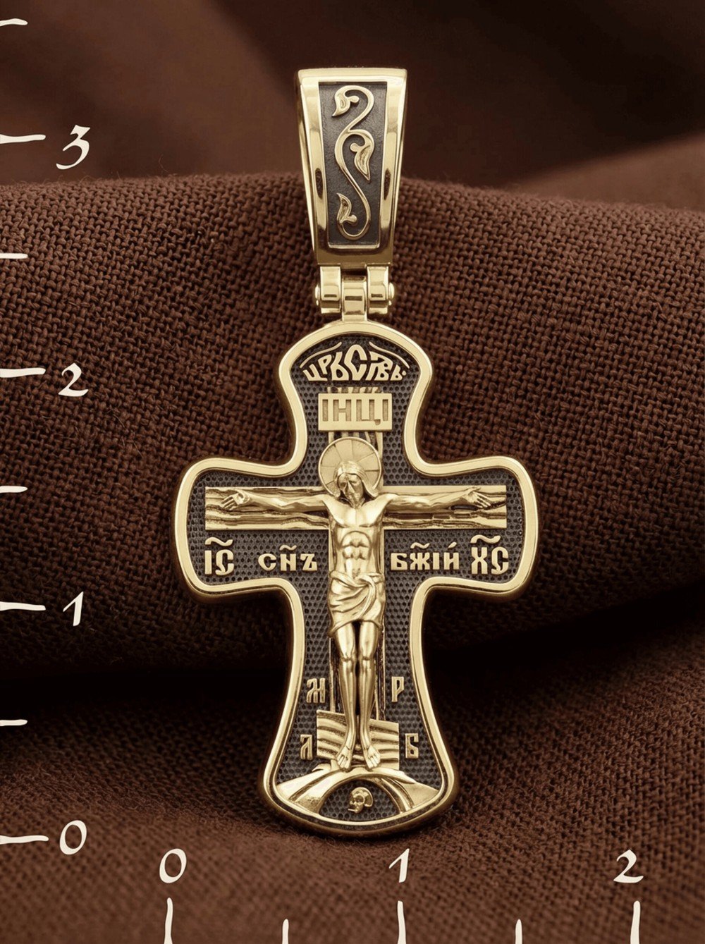 Крест из лимонного золота