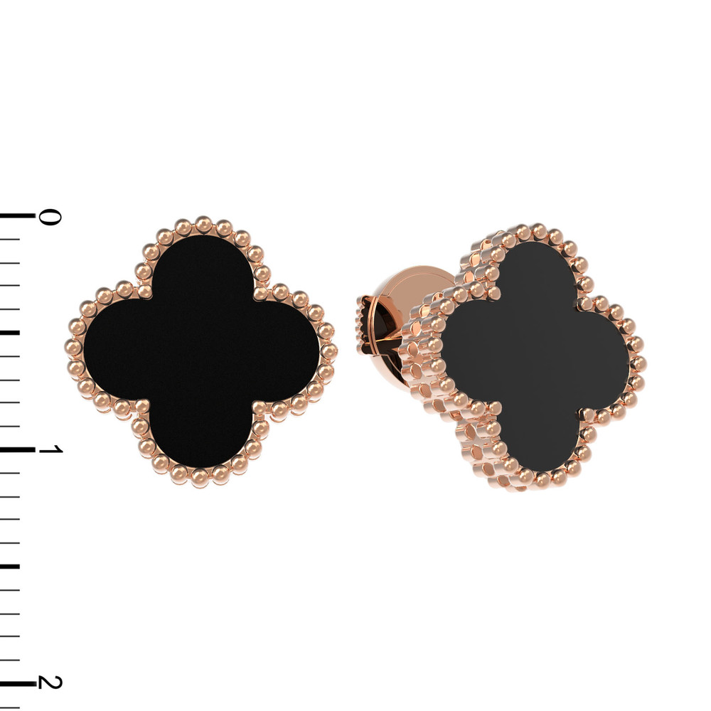 Серьги из золота c ониксом